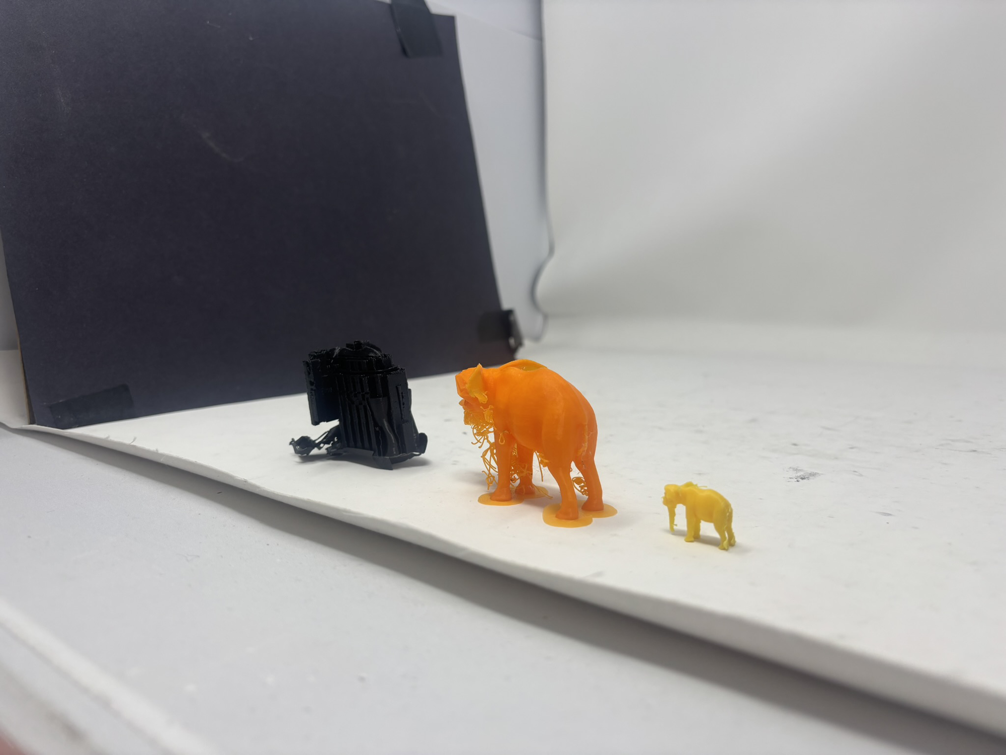 All three print attempts – wider angle