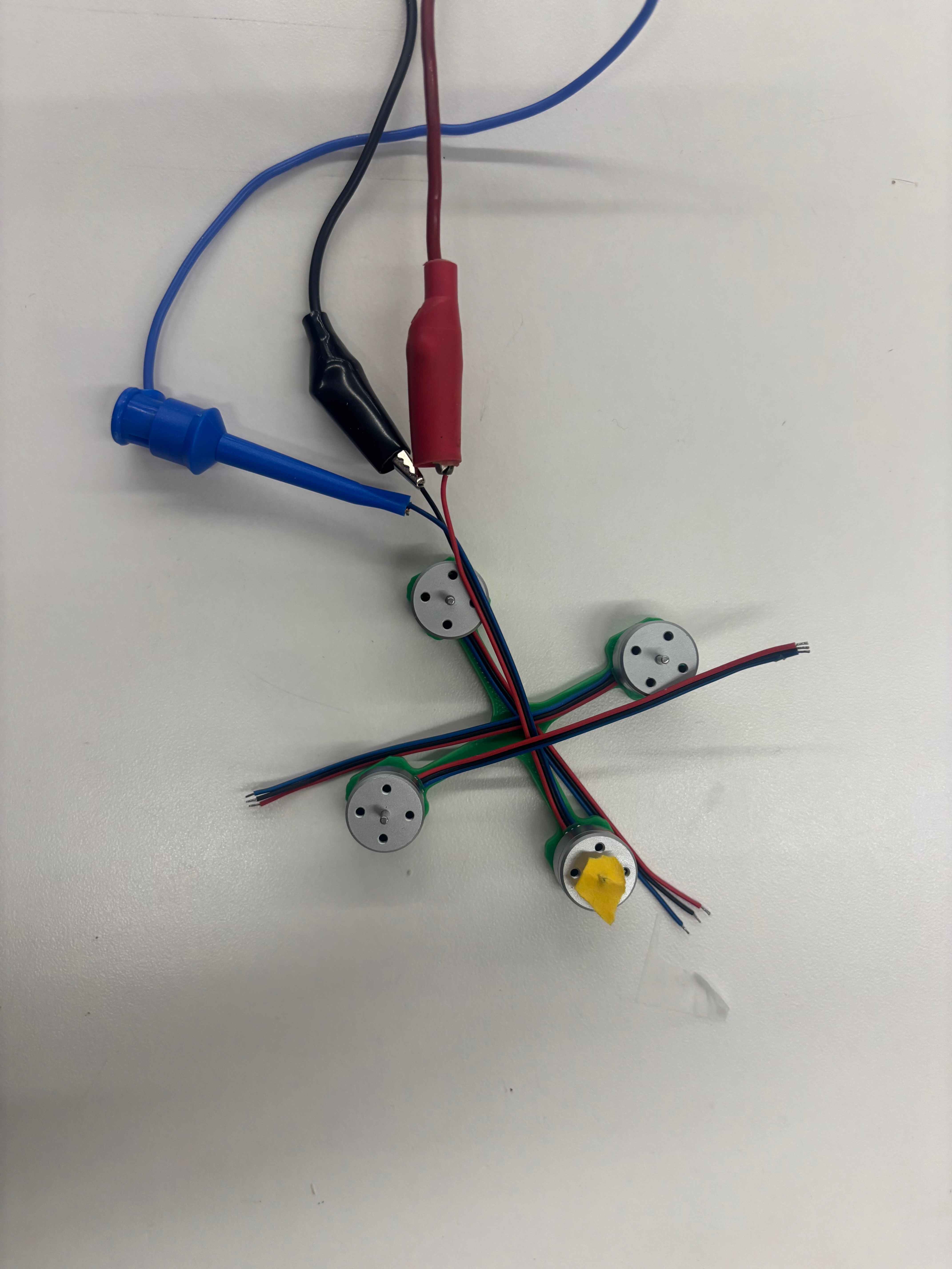 Brushless motors mounted on frame